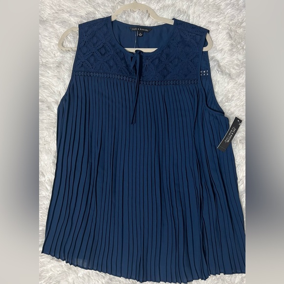 NWT Zac & Rachel top navy blue, size XL - Picture 1 of 5